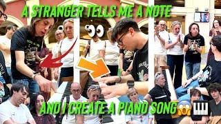 This guy Improvises a Piano Song with ONLY 2 NOTES on a Public Piano!!