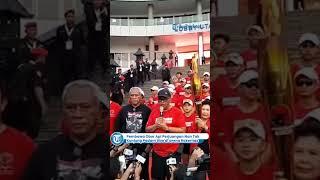 Pembawa Obor Api Perjuangan Nan Tak Kunjung Padam tiba di arena Rakernas ke-V PDIP