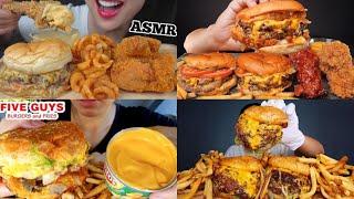 ASMR Cheese Burger Mukbang Compilation | Satisfying Eating Sounds | Burgers Asmr