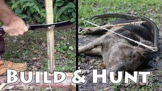 Bushcraft Bow Build and Hunting for Hogs