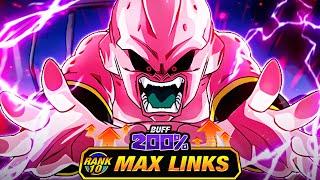 200% LEADER SKILL BUFF! LEVEL 10 LINKS 100% RAINBOW STAR STR KID BUU! (DBZ: Dokkan Battle)