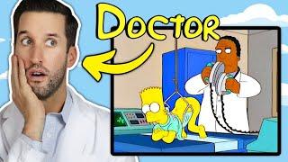 ER Doctor REACTS to Hilarious Simpsons Medical Scenes