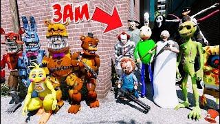 Can the Animatronics BEAT Every Ultimate Evil 3AM Monster? (GTA 5 Mods FNAF RedHatter)