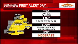 KWQC wall-to-wall severe weather coverage Friday, May 24