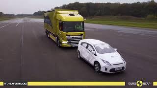 AEB Truck-to-Car - Approaching a stationary car