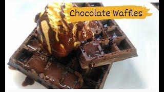 Chocolate Waffles |Crisp Waffles Recipe | Quick & Easy Waffle Recipe | Food Fiestaa