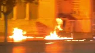 Anarchists attack the riot police in Thessaloniki on the 51st anniversary of the 1973 student revolt