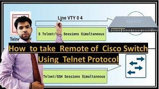 How to Access/Remote Cisco Switch Using Telnet Protocol: Setting VTY Password and IP Address #ccna