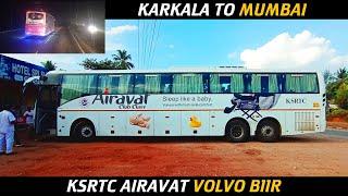 Karkala To Mumbai Full Journey in KSRTC Airavat || Volvo B11R Semi Sleeper || Cabin Ride