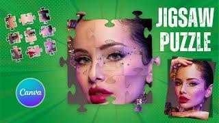 Turn Your Photos Into Jigsaw Puzzle In Canva | Canva Photo Editing | Create Puzzle Of Any Image