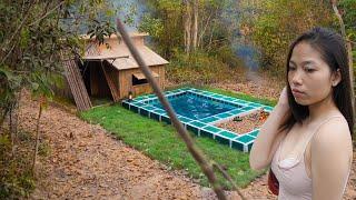 Girl Living Off Grid Build Bamboo Swimming Pool Villa By Ancient Skills Alone