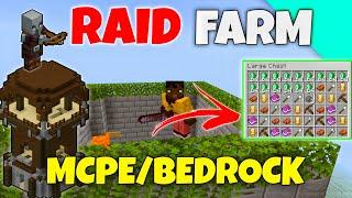 MCPE 1.21 Raid Farm | BEDROCK Raid Farm 1.21 | Easy  Raid Farm Minecraft |