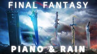 Final Fantasy Piano Remixes & Rain - 4 Hours - Study/Sleep/Chill/Work