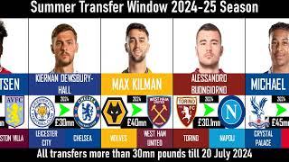 Summer transfer window 2024-25 - All transfers more than 30mn pounds (till July 20)