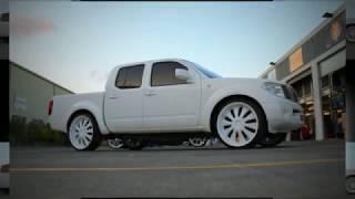 Nissan Navara D40 custom rims 24" inch XHP Deuce White Painted Wheels