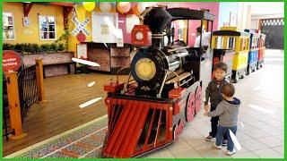 Train ride || Indoor kids train ride in the mall with TinoNinos