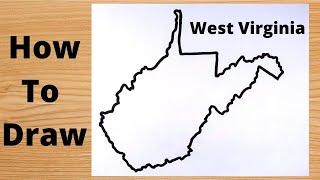 Drawing West Virginia State Map - Easy & Simple