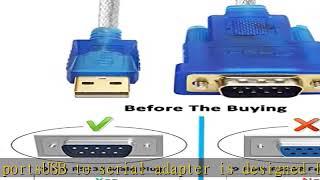 DTECH USB to Serial Adapter Cable with RS232 DB9 Male Port FTDI Chipset Supports Windows 10 8 7 and