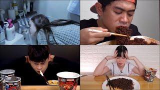 Mukbangers Trying Ghost Pepper Noodles  Crazy Reactions