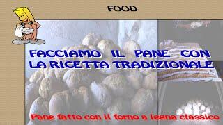 Pane artigianale nel forno a legna