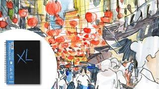 Croquer la ville en voyage sur le vif à l’aquarelle sur le XL Book Mixed Media