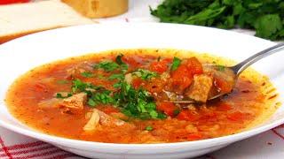 Суп Харчо из свинины с рисом. Вкуснейший грузинский суп. Рецепт Как просто приготовить Суп Харчо