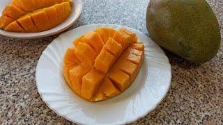 How to peel and cut a mango with a stone