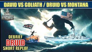 Epic! David vs Goliath | Druid vs Montana  #worldofwarships
