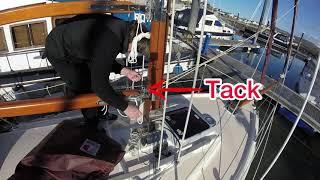 Gaff mainsail fitting