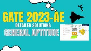 GATE 2023 Paper Solution (Aerospace Engineering-AE) | PERFECT SOLUTIONS| part1-General Aptitude