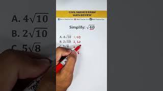 Simplifying Radicals - Civil Service Exam Review #mathteachergon #cse2023