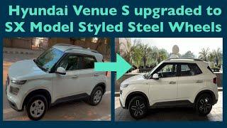 First on Youtube Venue S 15” Steel Wheels Upgraded to Hyundai Genuine 16” Styled Steel Wheels