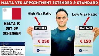 Malta VFS Appointment STANDARD vs EXTENDED | Malta Left Out of Schengen ZONE