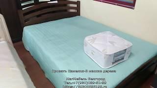 Кровать из массива Камелия-3 (дуб коньяк) Бравомебель