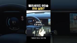 #팰리세이드풀체인지 9인승 실제 연비