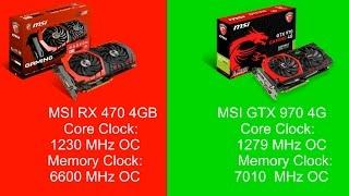 MSI RX 470 4GB vs MSI GTX 970 4GB