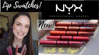 NEW NYX Shine Loud High Shine Lip Color- Pro Pigment Lip Shine- Lip Swatches and Review!!!!