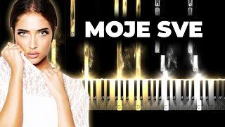 HAVA - Moje Sve karaoke instrumental piano cover, lyrics