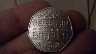 Benjamin Britten 50p Value - 2013 Benjamin Britten 50p coin