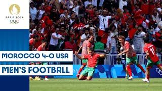 Morocco  Beat USA  to Enter Men's Mootball Semi-Finals | Paris 2024 highlights