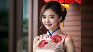 AI LookBook, Chinese Cheongsam dress lookbook model #ai #lookbook #chinamodel