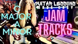 C Major A Minor Backing Track - GUITAR LESSONS MADE EASY #guitarsolo #backingtracks