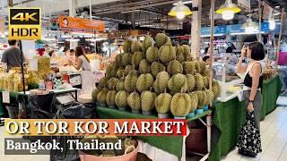 [BANGKOK] Or Tor Kor Market "Discovering Fresh Fruits And Delicious Foods" | Thailand [4K HDR Walk]