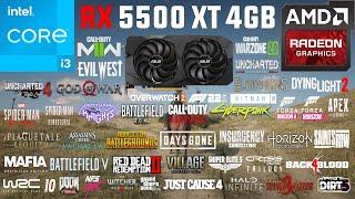 RX 5500 XT 4GB Test in 50 Games in 2022