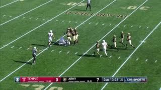 Army Football: Cole Christiansen Punt Block vs. Temple 10-21-17