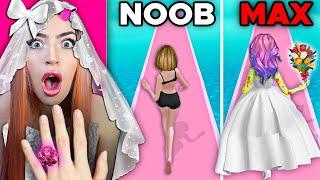 Noob vs MAX LEVEL in Crazy Bridal Rush!