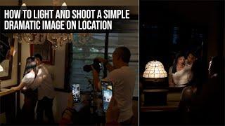 How to Light and Photograph a Simple Dramatic Image On Location. A Beginner's Guide to Lighting.