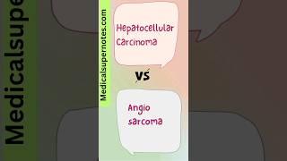 Hepatocellular Carcinoma vs Angiosarcoma #medicalnotes