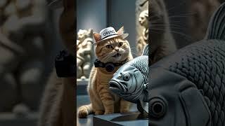 Orens the Cat Explores the Purr-fect Museum!  #cat #funny #cartoon