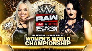 Rhea Ripley Vs Liv Morgan: Campeonato Mundial Femenino - WWE Raw 06/01/2025 (En Español)